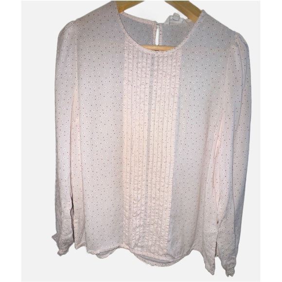 Lucky Brand -Women's light pink Long Sleeve Scoop Neck Blouse Size Small - Picture 3 of 12